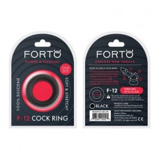 Forto F-12 35mm Liquid Silicone Cock Ring - Black Forto F-12 35mm Liquid Silicone Cock Ring - Black
