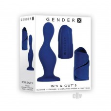 Gender X In's & Out's Dildo And Stroker Blue Gender X In's & Out's Dildo And Stroker Blue