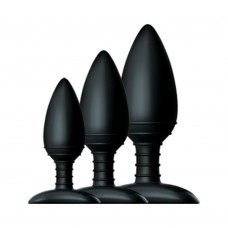 Nexus Butt Plug Trio 3 Butt Plugs Black